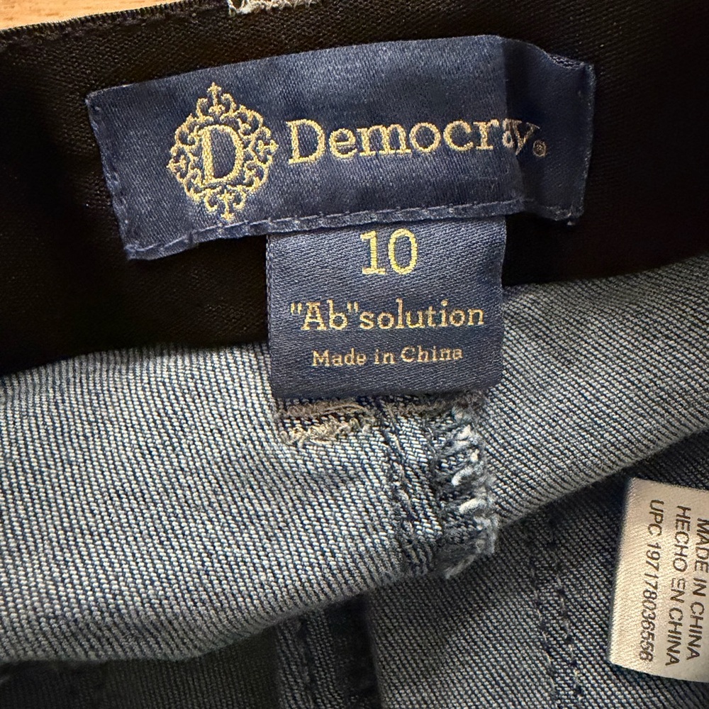 Democracy “Ab”solution Jeans Size 10 Medium Wash Barely Boot Cut - Picture 3 of 16